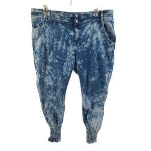 Apple Bottoms Denim Jeans Jogger Ankle Acid Wash Blue Women's Size 24 y2k